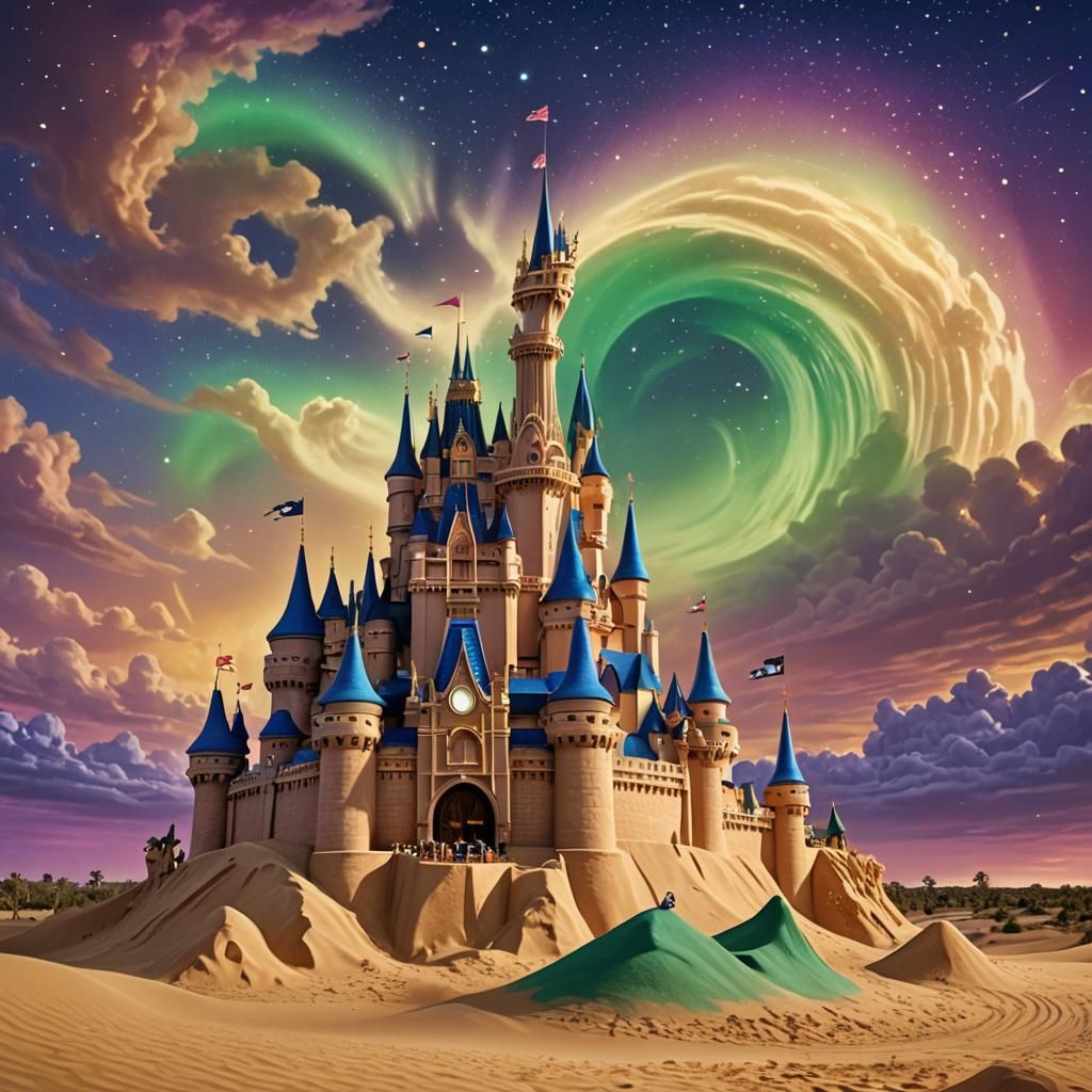 Disney World Sandcastle in Sahara, Digital Art