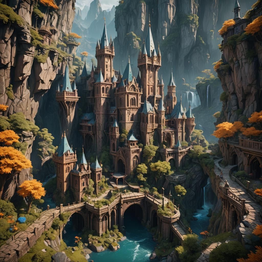 Fantastical Matte Painting in Deep Color