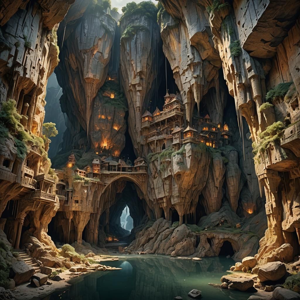 Cave Paintings Illuminated with Shadow and Light