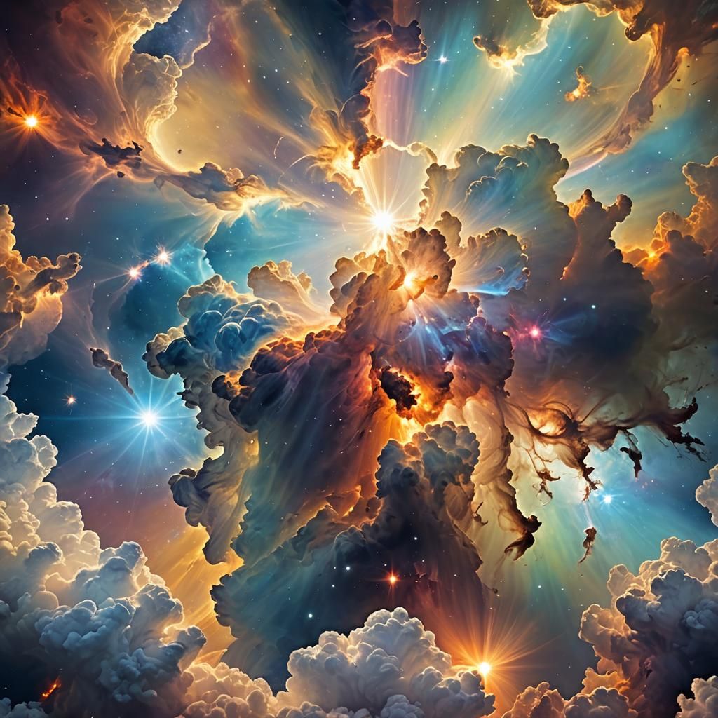 Bright Heavenly Nebula in Soft Focus