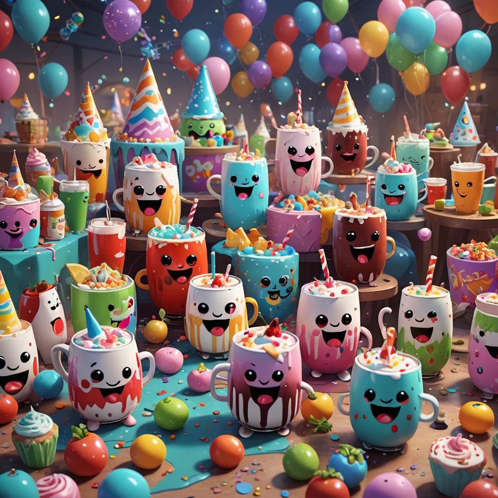 Squishmallow Birthday Party: Detailed Matte Painting