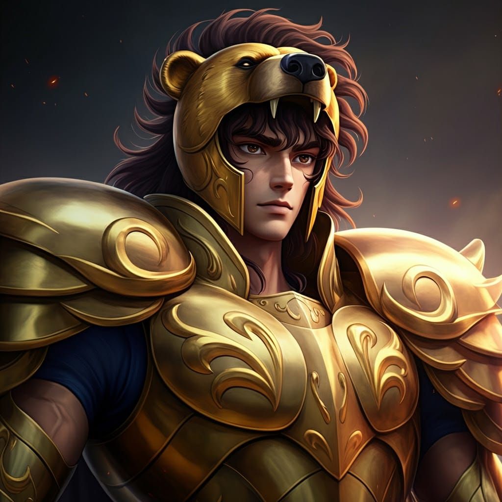Epic Golden Saint in Bear Armor