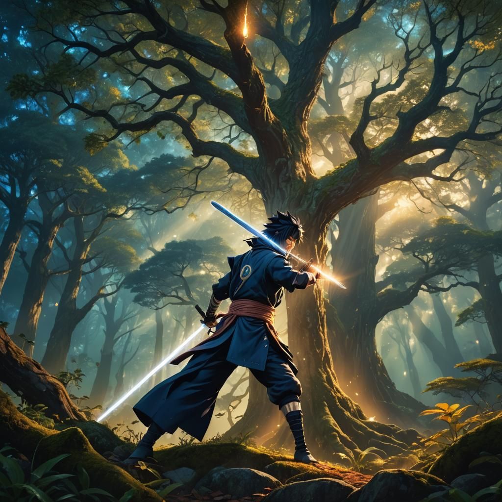 Sasuke in Mystical Forest Concept Art