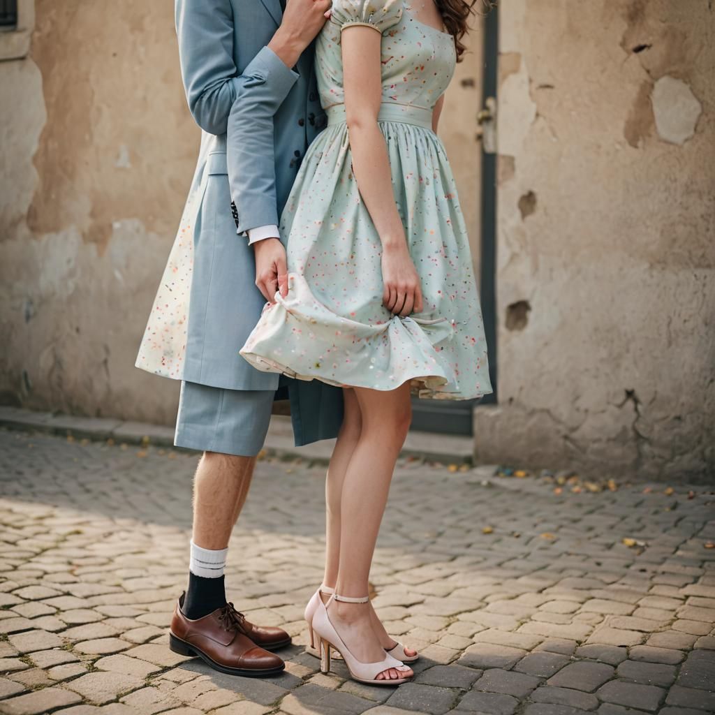 Portrait of Youthful Figure in Dress