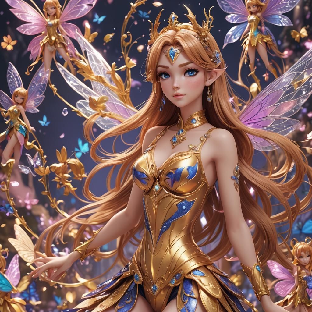 Winx Club Enchantix Fairies in 3D Anime Art