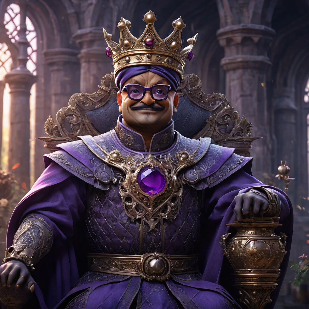 Dark Fantasy Royal Portrait in Dynamic Lighting