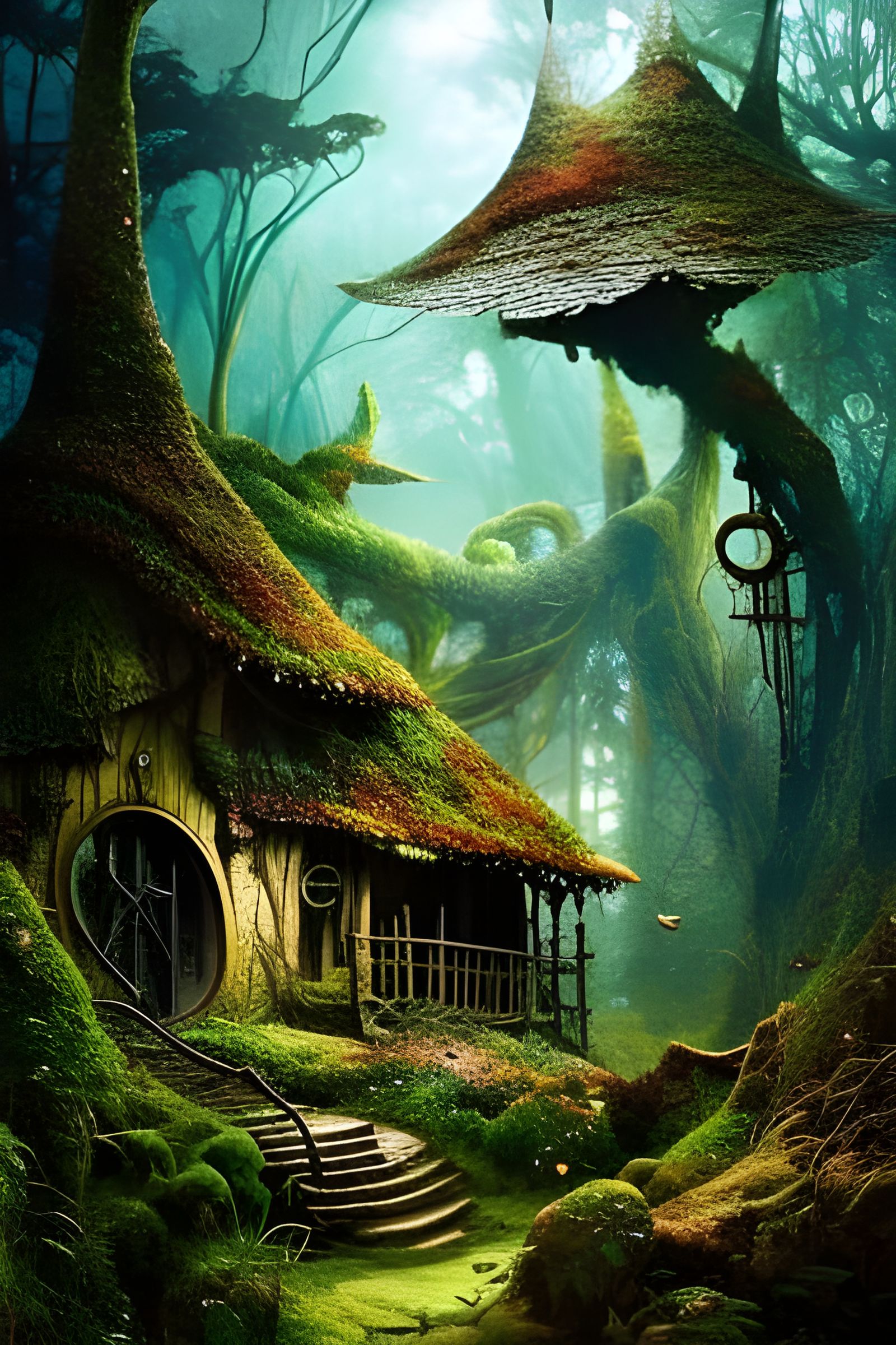 Magic Treehouse in Nature Portal: Fantasycore Art