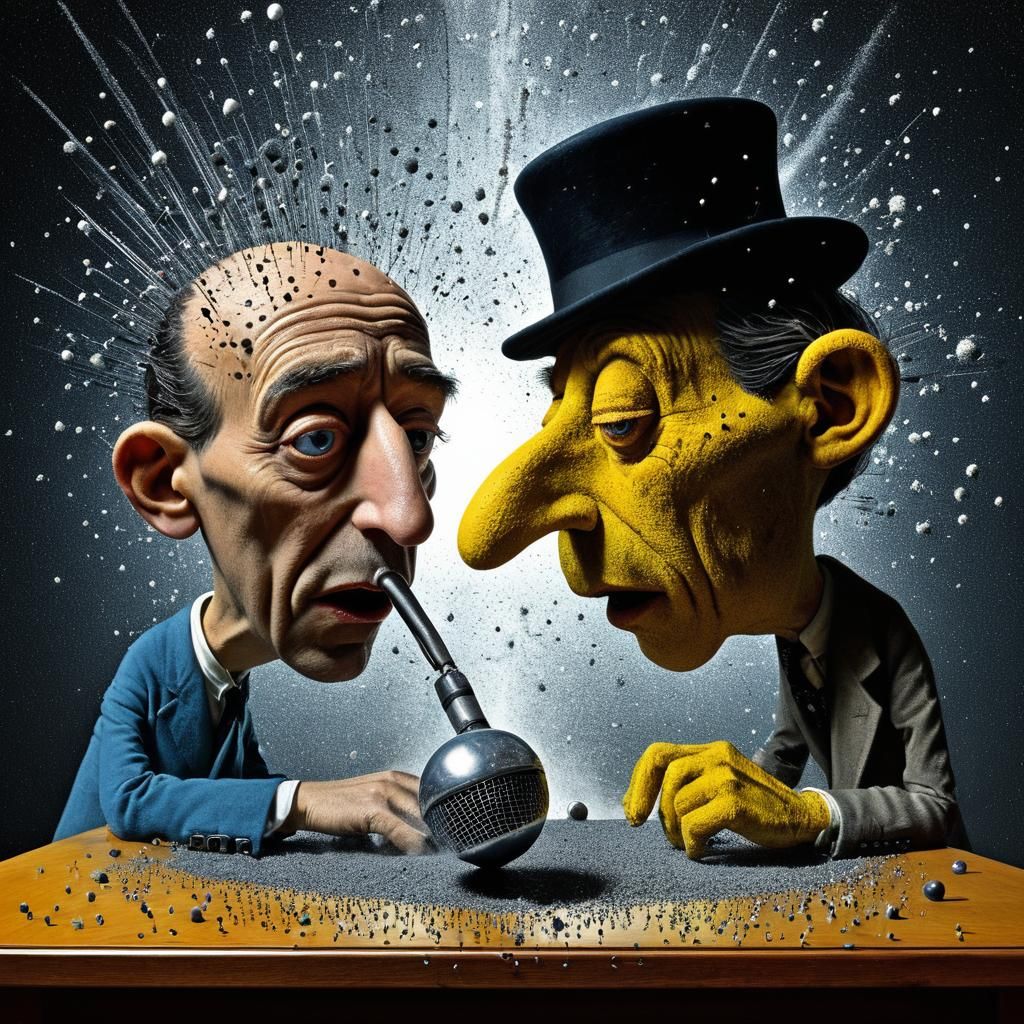 Abstract Rock Singers with Magical Light Effects