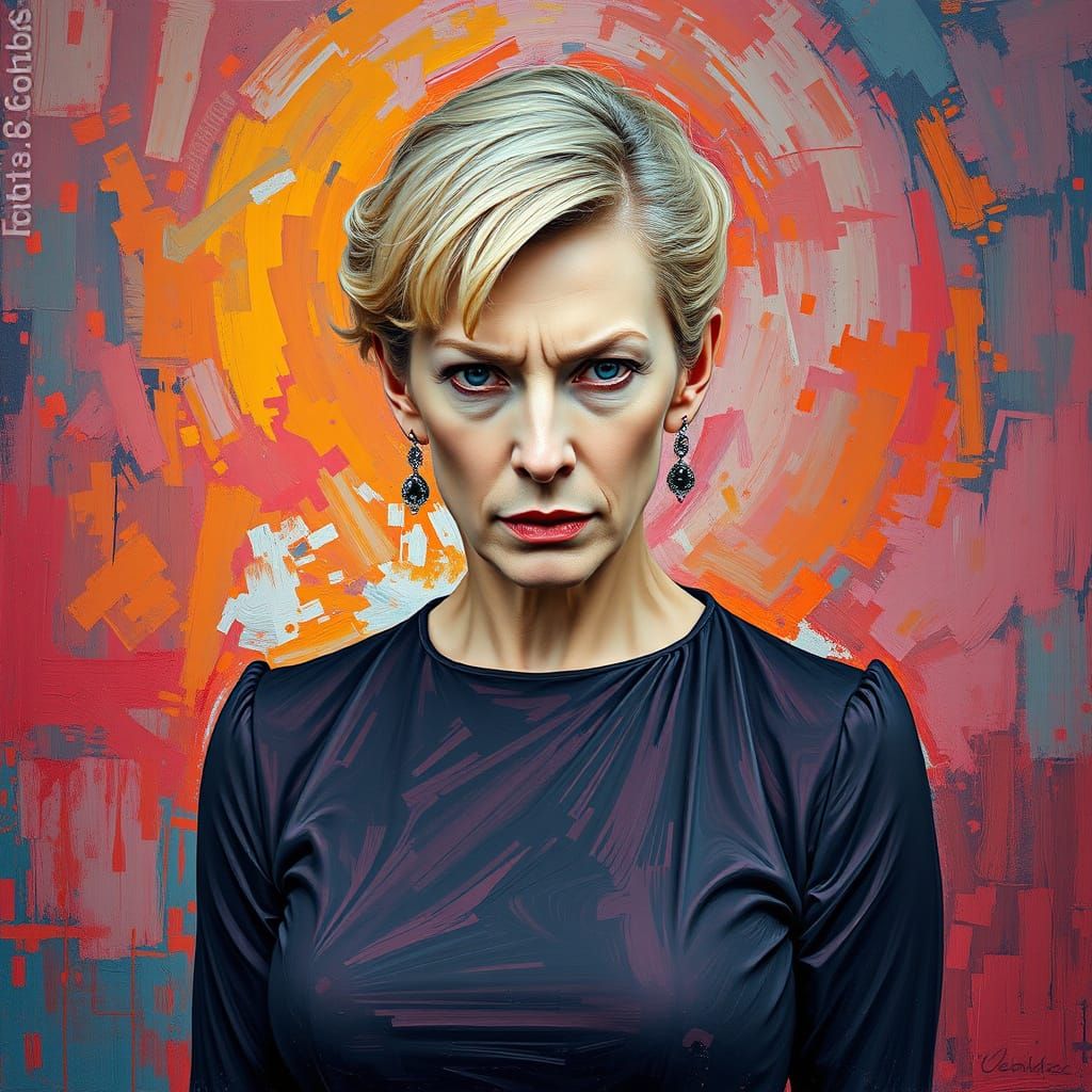 Cate Blanchett as Neo-Expressionist Portrait