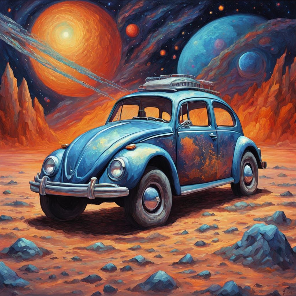 Cosmic Beetlebug Crawls Through Nebula Asteroid Field