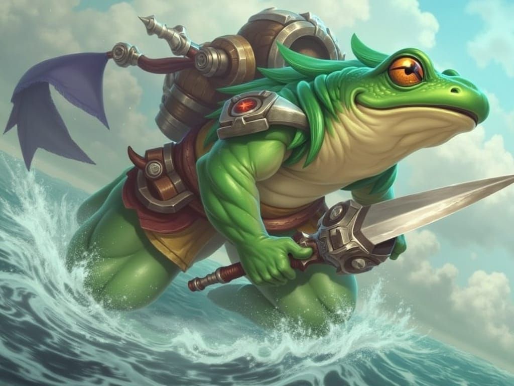 Adventurous Pepe the Frog Character