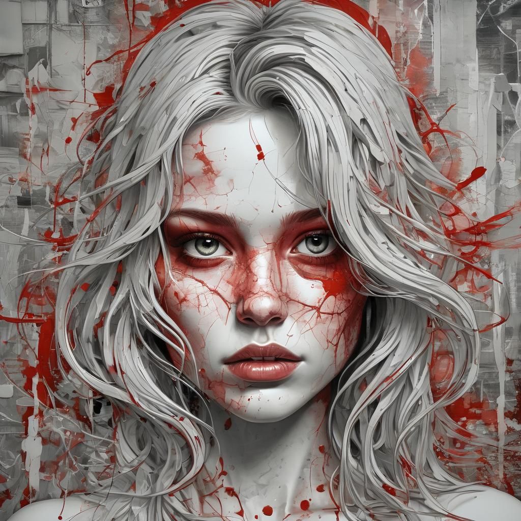 Monochromatic Red Portrait: Depth and Emotion