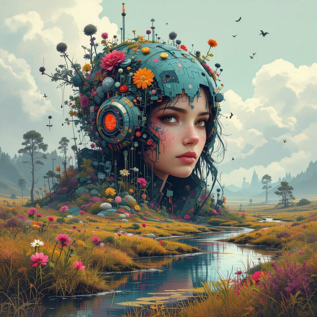 Vibrant Intricate Texture in Digital Painting Style