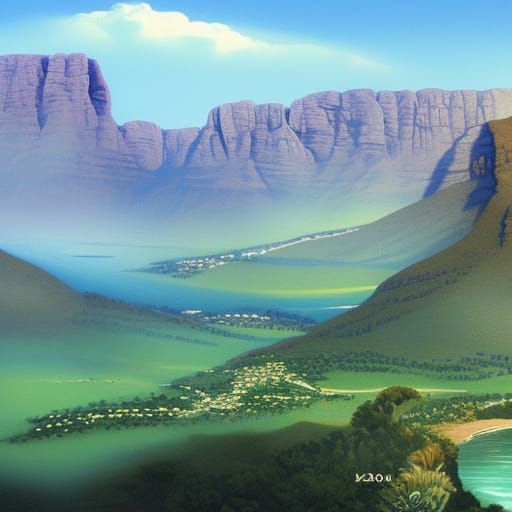 Detailed Matte Painting of South Africa