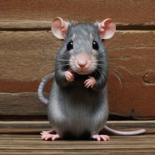 Adorable AI-Generated Rat Image
