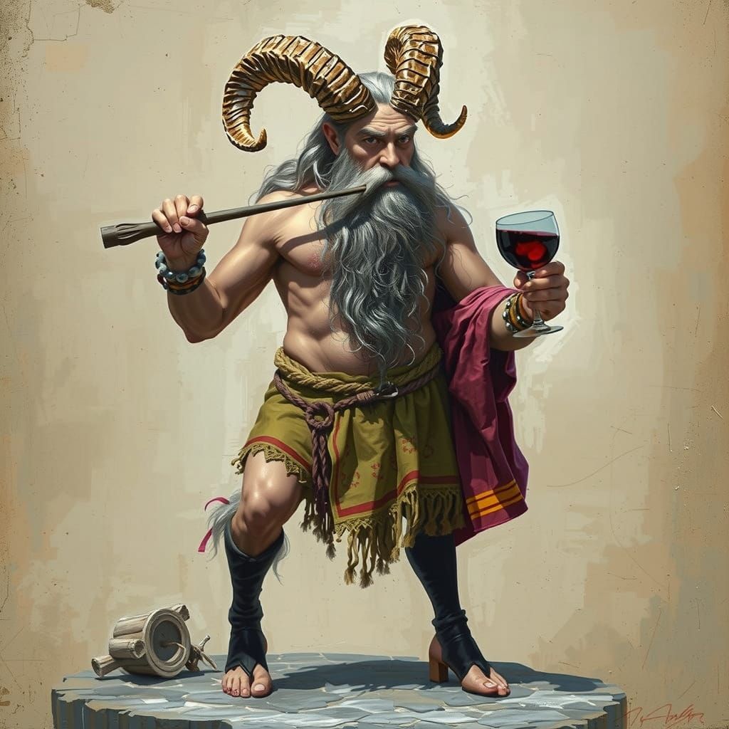 The Great God Pan as Oil Painting