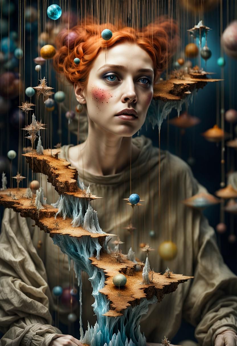 Magical Biological Prism Montage in Surreal Style