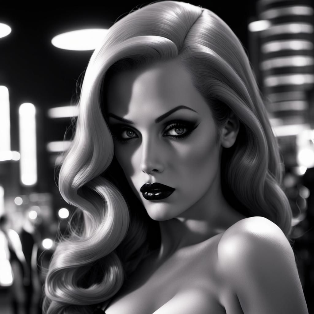 Jessica Rabbit in Sin City Comic Style