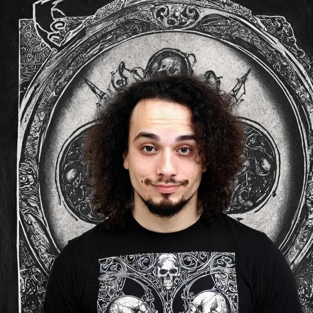 Gothic Knight in Dark Comic Book Style