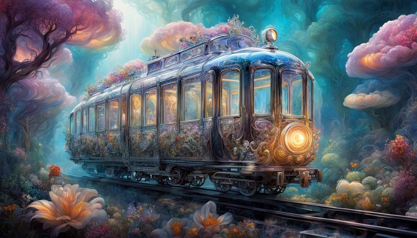Ethereal Glass Train on a Majestic Reef