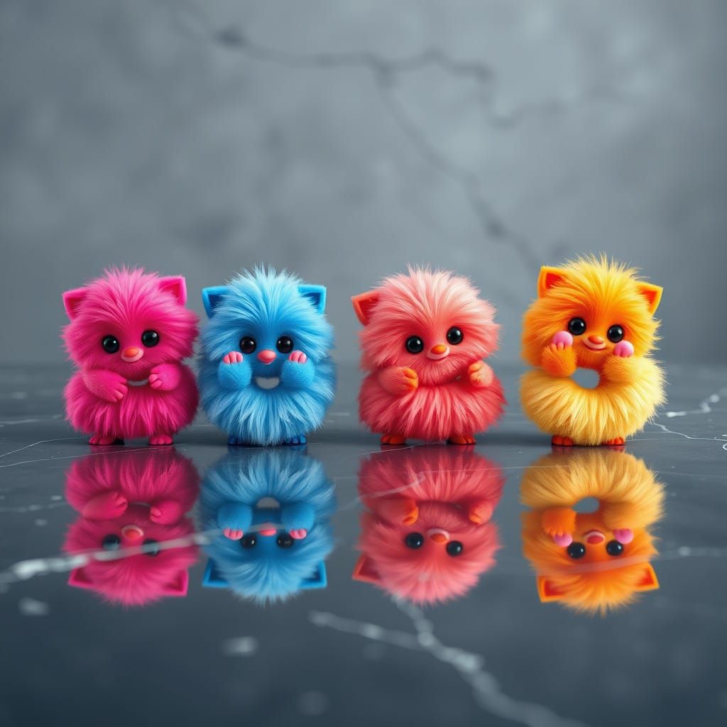 Cute Furry Numbers in Whimsical Chibi Style