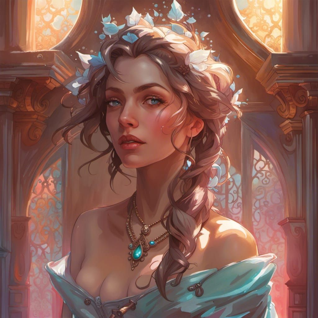 Romantic Princess Portrait in Dynamic Lighting