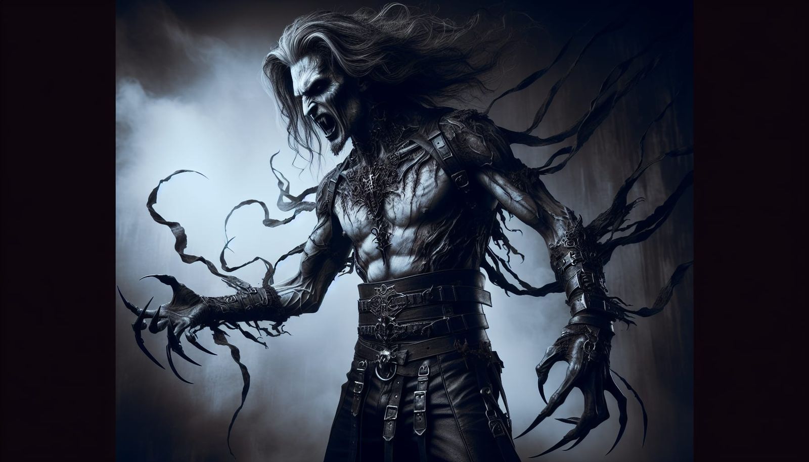 Sinister Gangrel Vampire in Dark Romantic Style