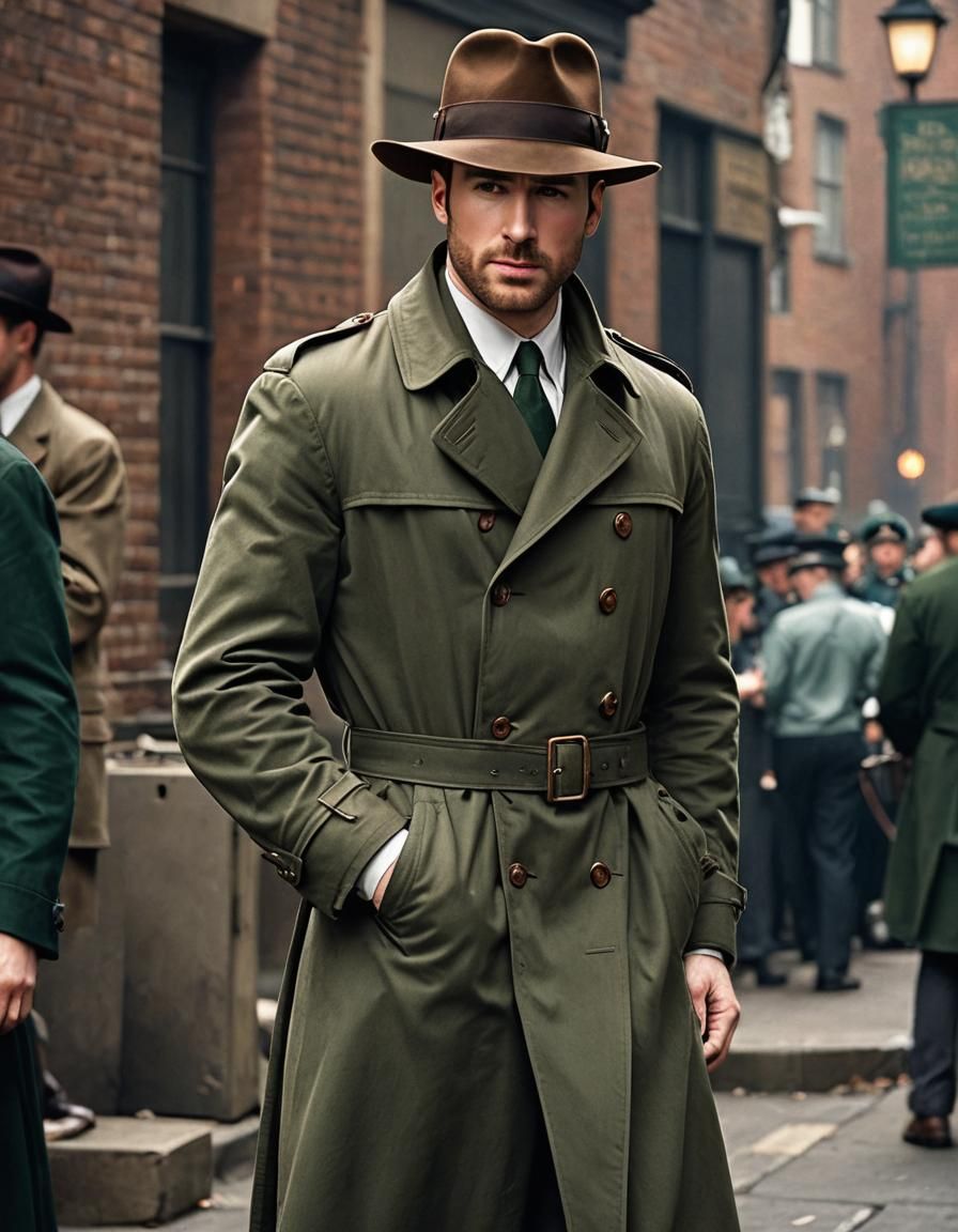 Chris Evans as 1940s Detective in Noir Scene