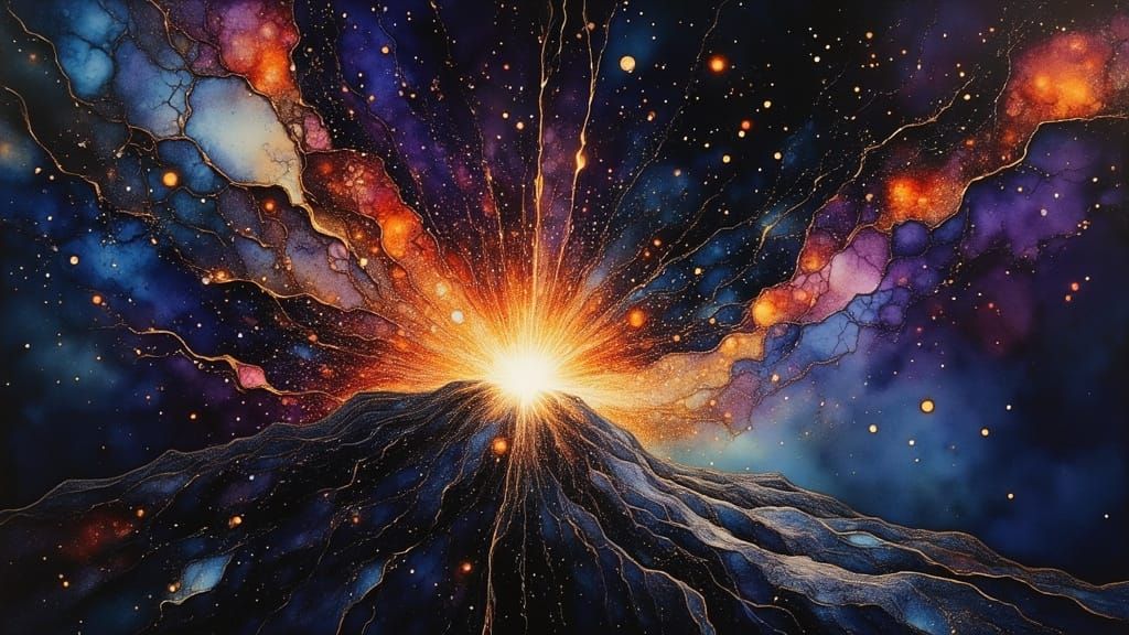 Surreal Black Spark Erupts with Mystery