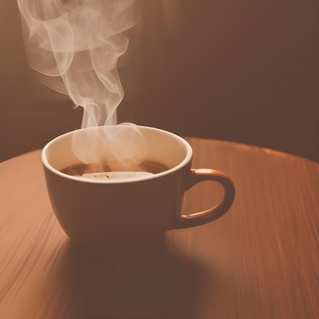 Dramatic Sunlight on Coffee Cup Still Life