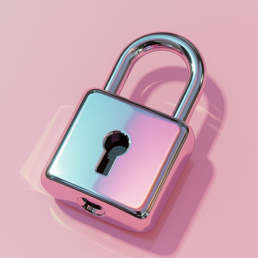 Chrome Lock with Pink and Purple Reflections