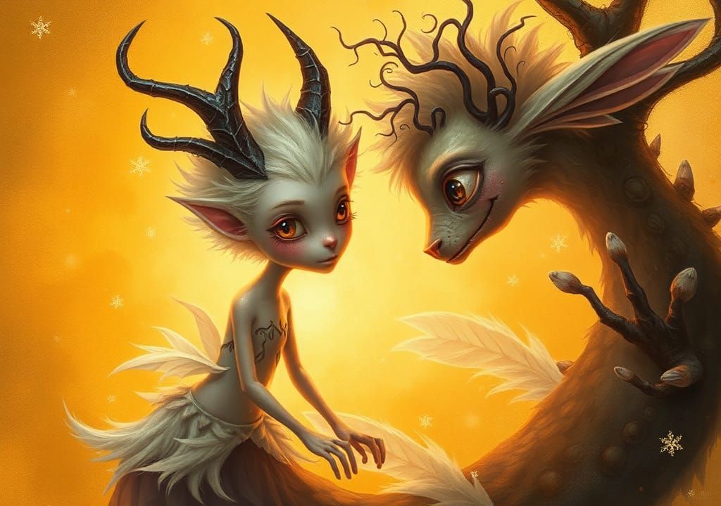 Enchanting Anthropomorphic Figure in Dreamlike Digital Art