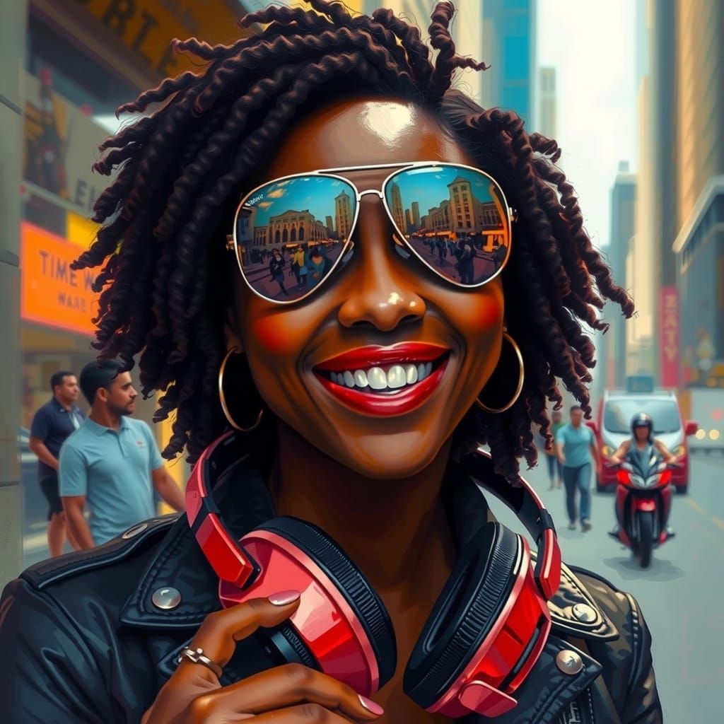 Radiant Smile: A Vibrant Portrait of a Woman