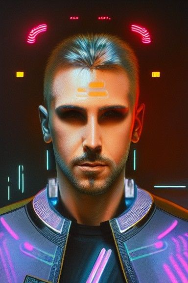 Neon Cyberpunk Portrait in 8K Resolution