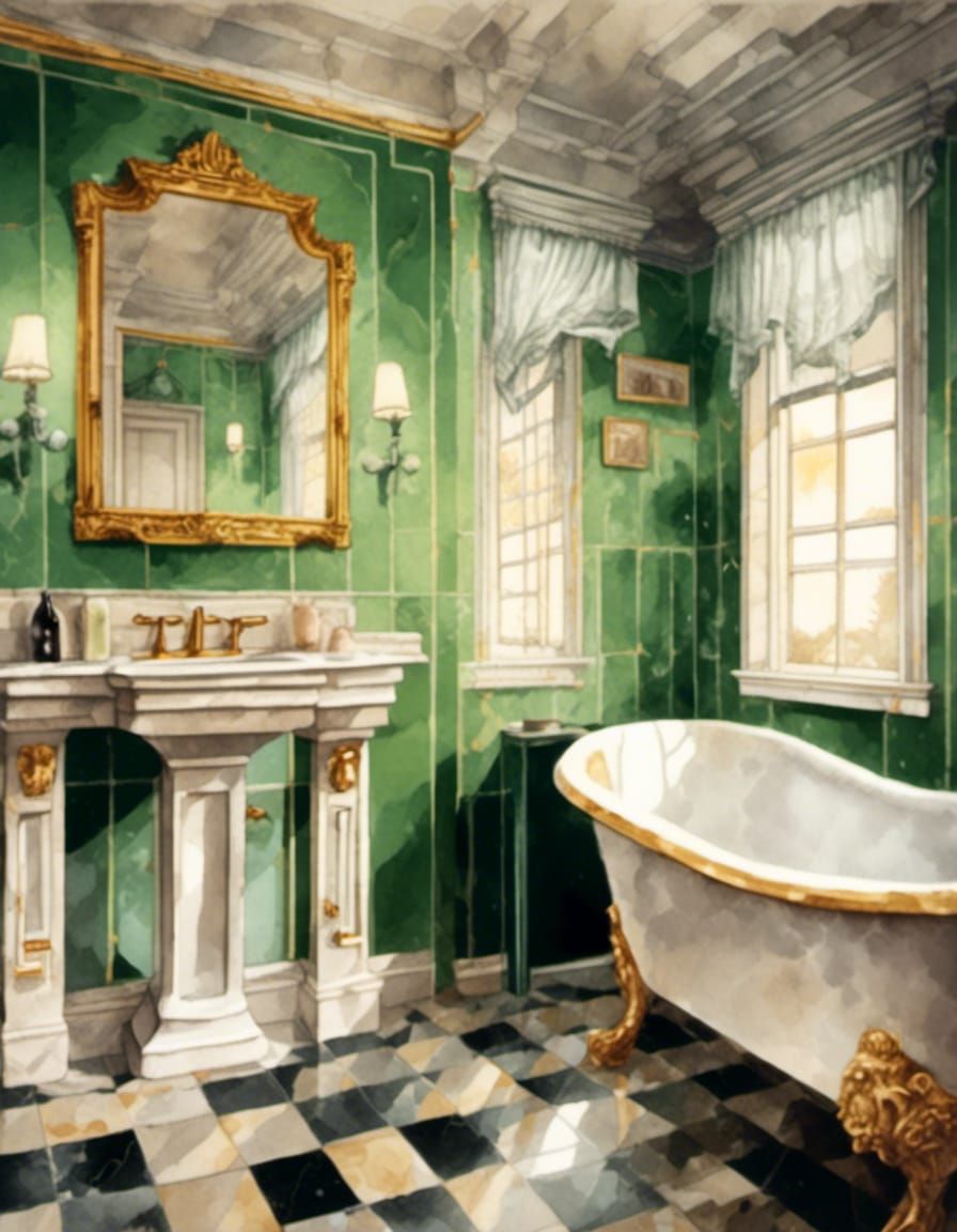The Green Bathroom