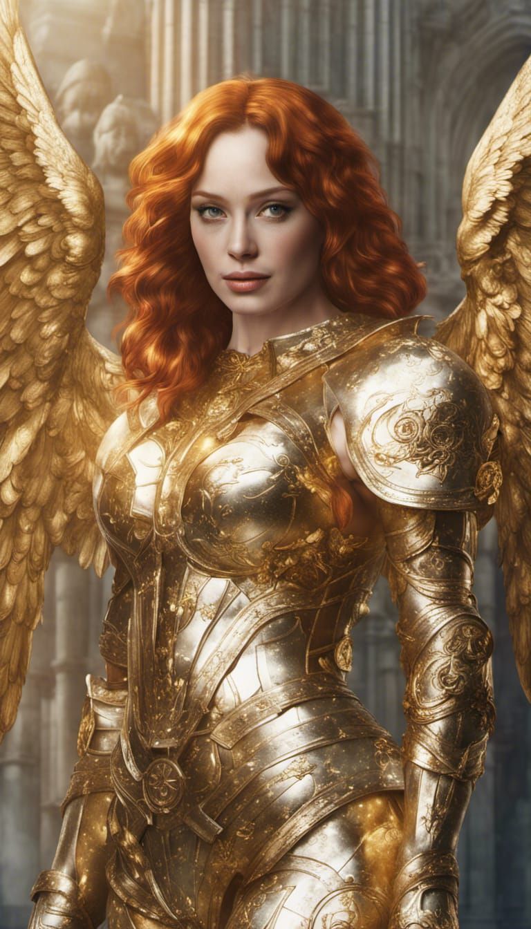 Christina Hendricks as Angelic Roman Goddess