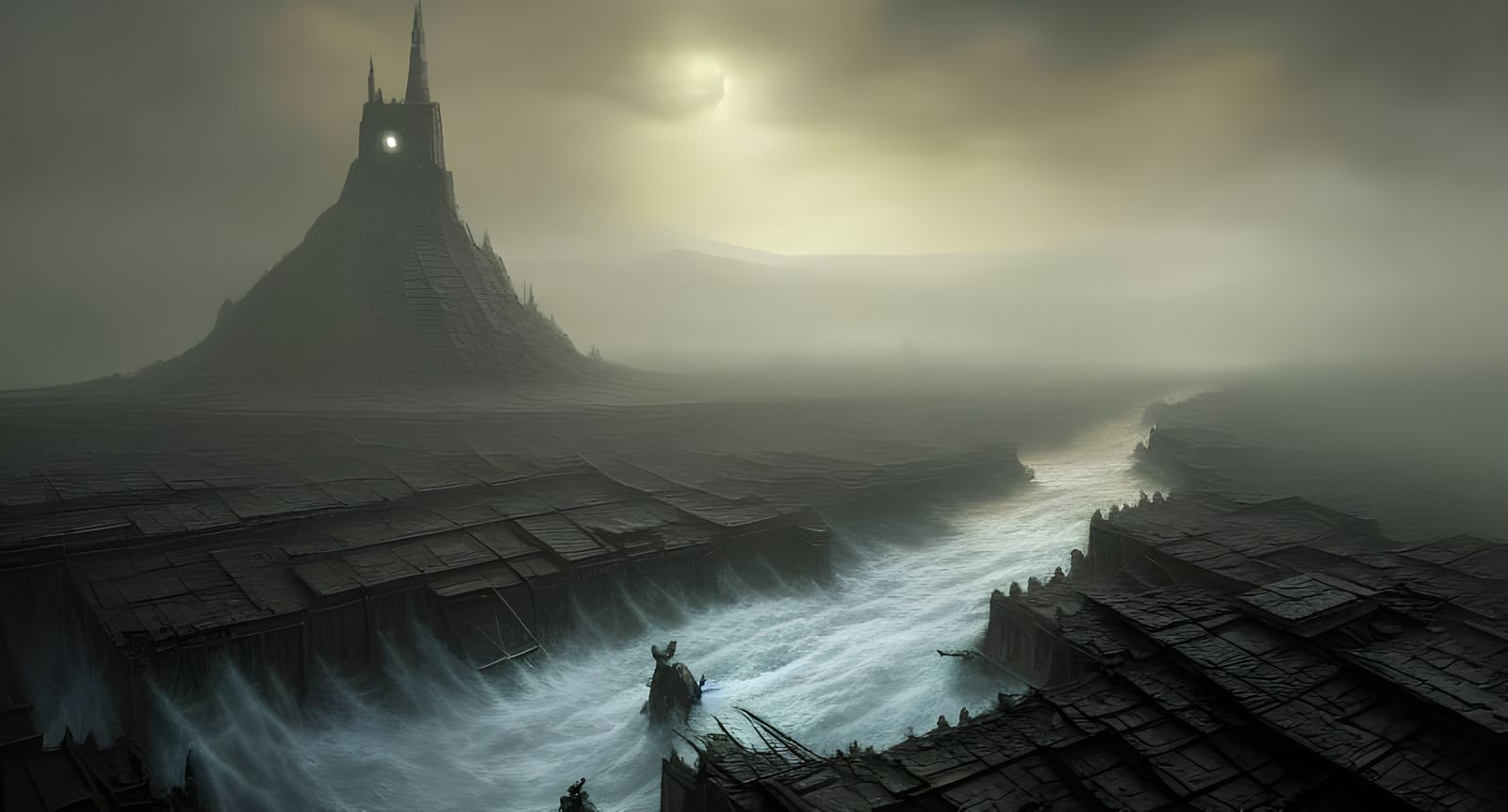 River of Blood, Hyperdetailed Matte Painting