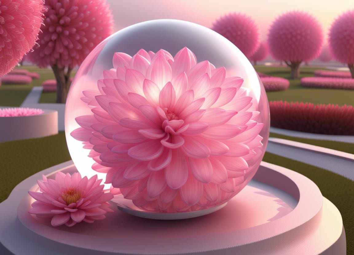 Crystal Pink Dahlia