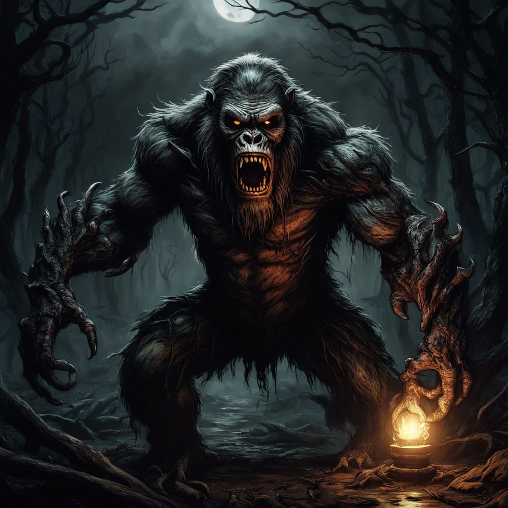 Dark Fantasy Skitter Kong: A Twisted, Haunted Primate