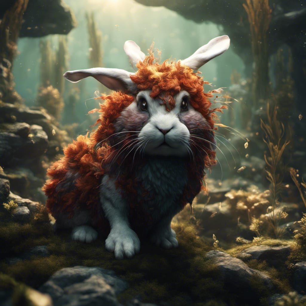 Fantastical Bunny-Fish Hybrid Concept Art