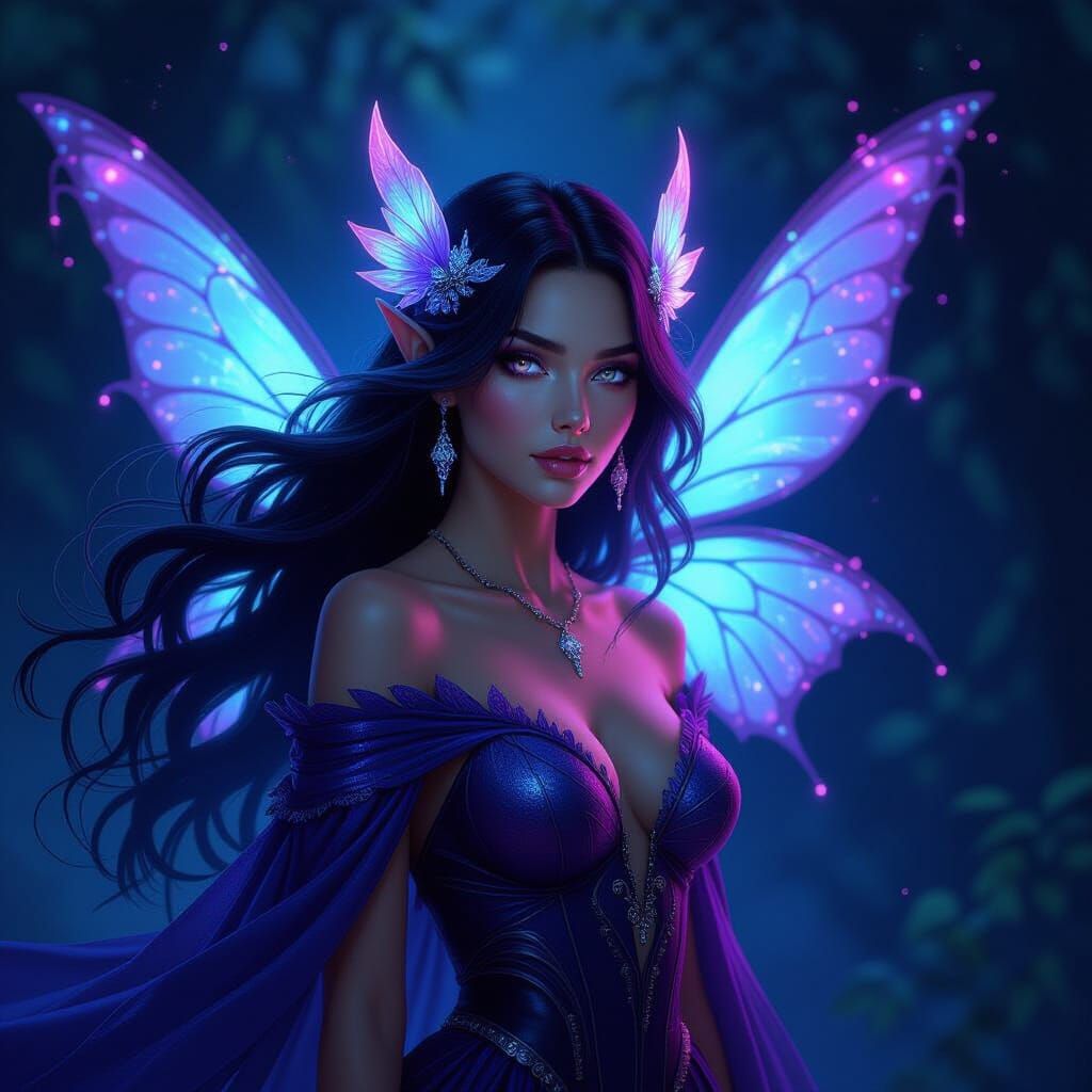 Mystical Fairy Woman in Dreamlike Digital Painting