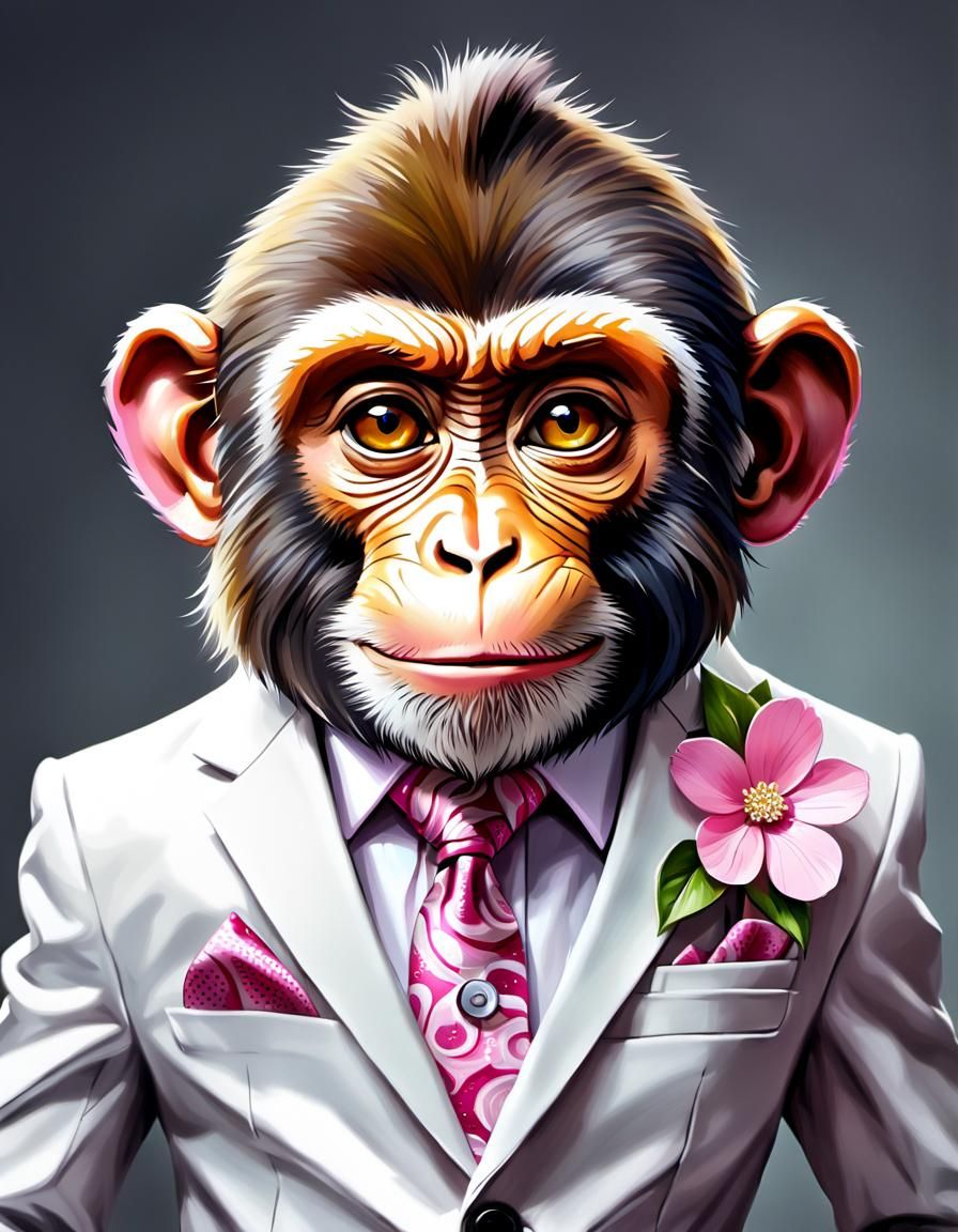 Monkey Business: A Caricature in Pixar Style