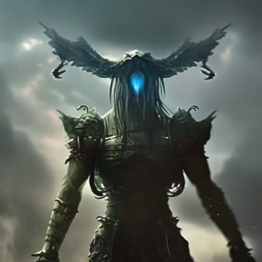 Android in Dark Fantasy Digital Art