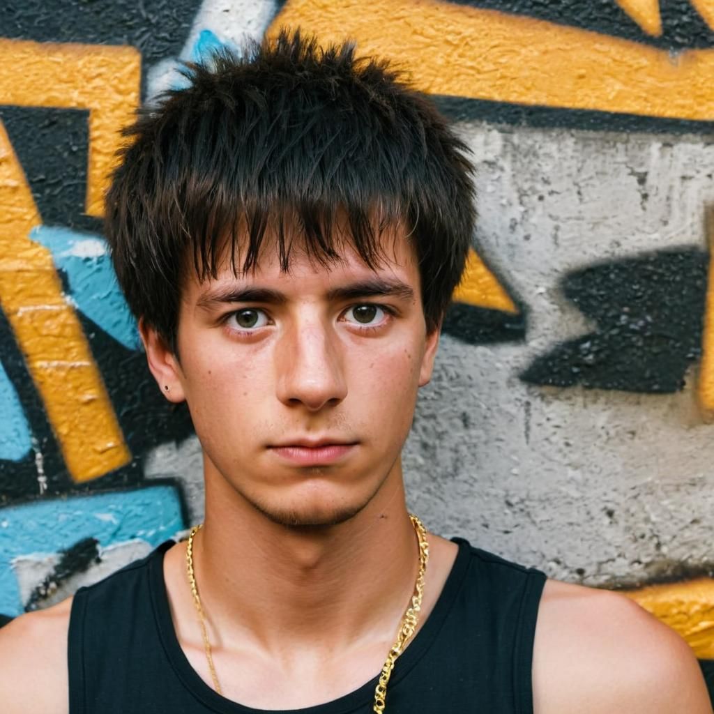 90s Hip Hop Portrait in Hype Williams Style