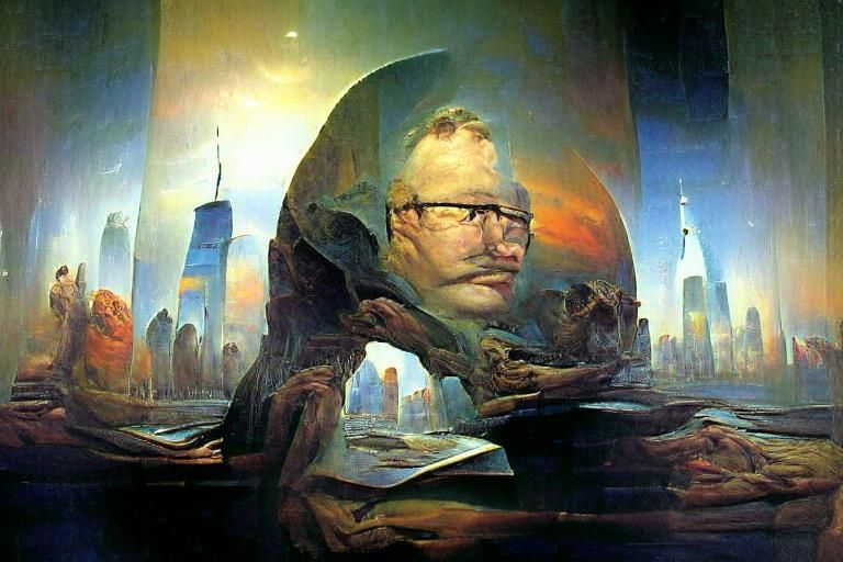 Dark New York City Inspired by Beksiński