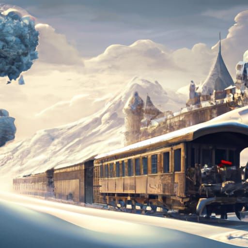 Winter Train: Dark Fantasy Concept Art