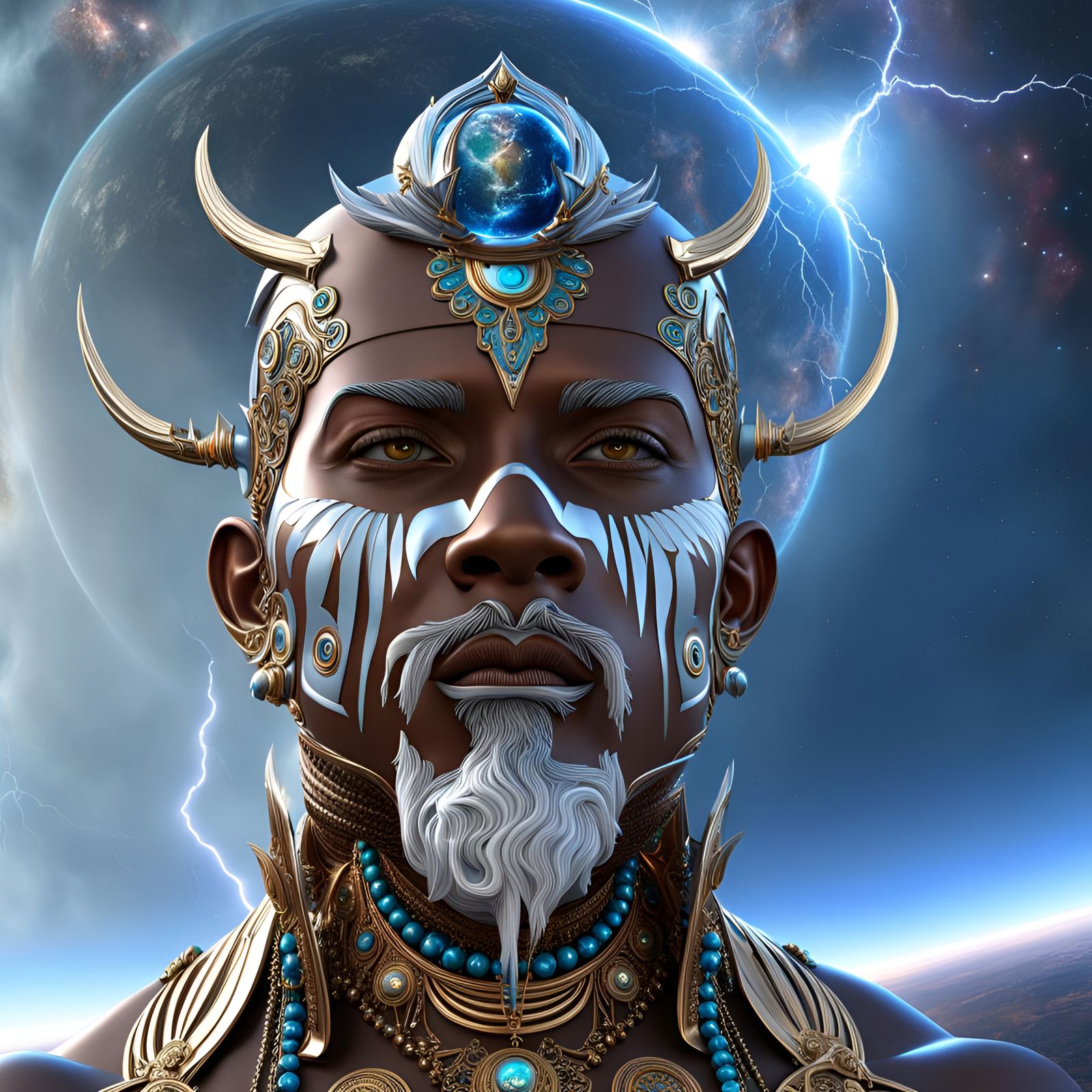 Surreal Worlds Forged in Lightning: A Digital Collage