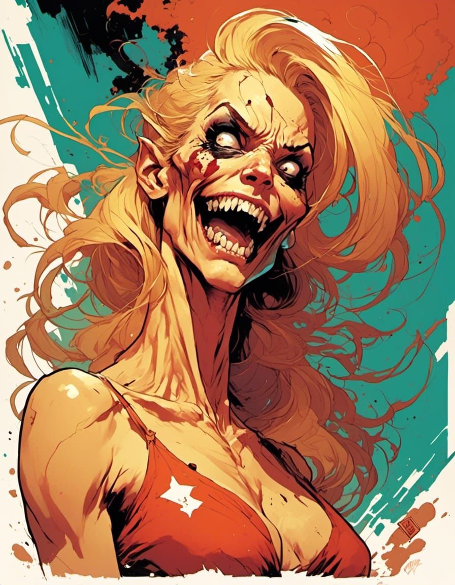 Dark Shock Invasion in Comic Book Style