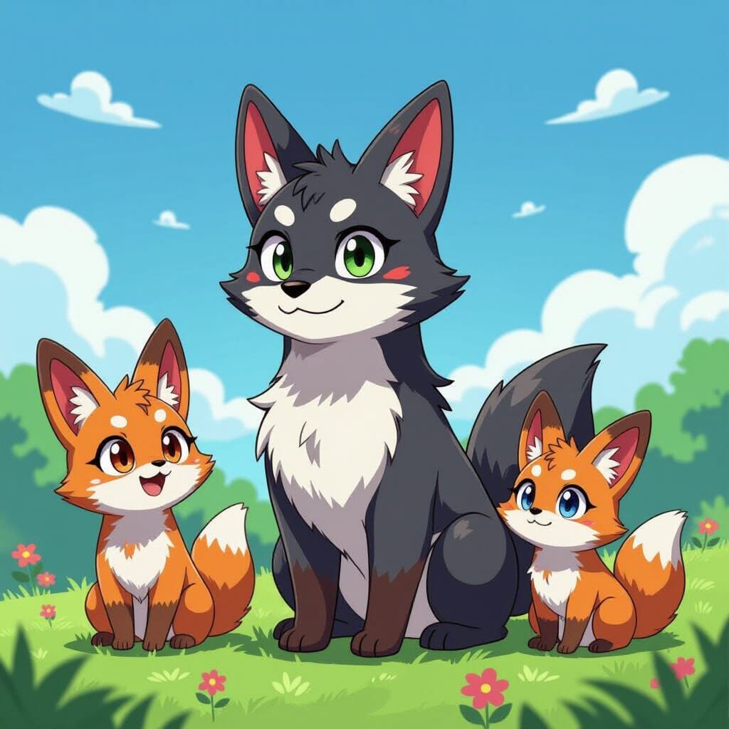 Cel-Shaded Anime Animals in Deep Color