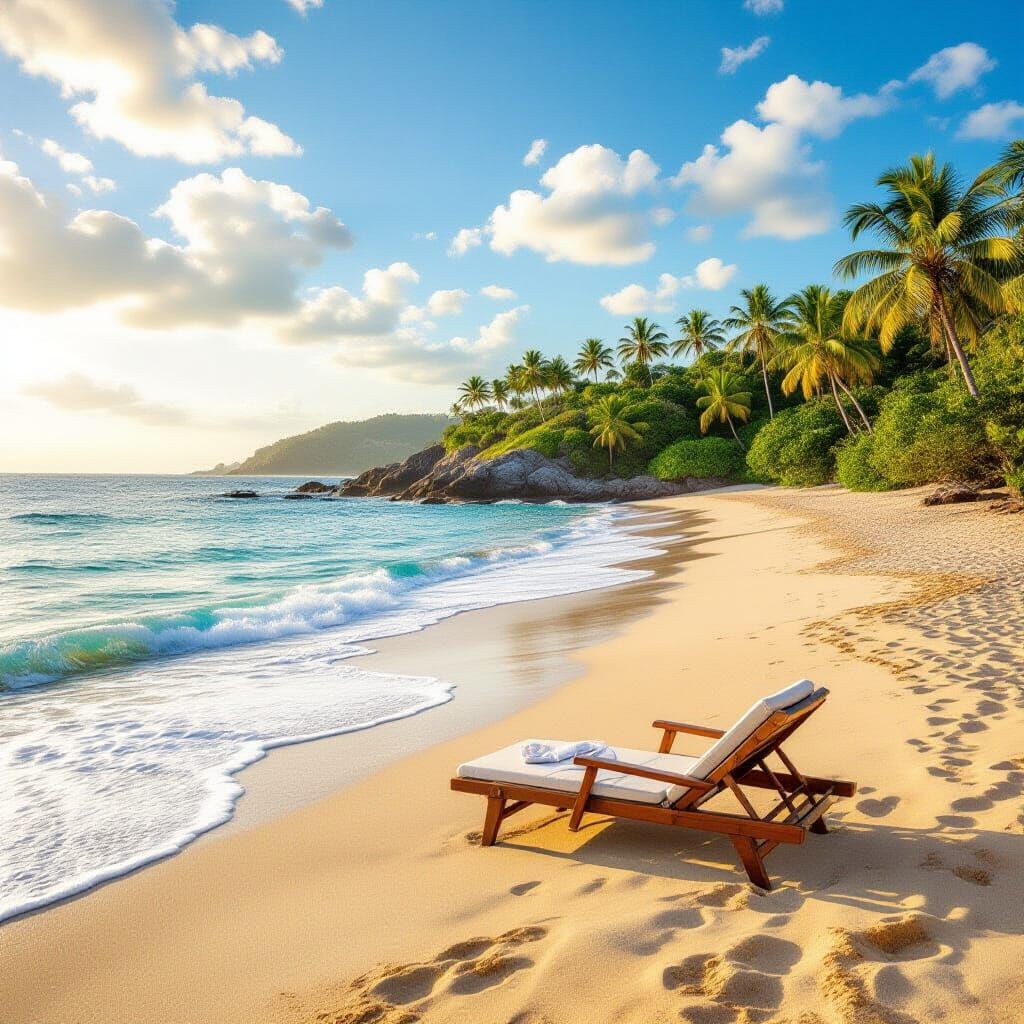 Untouched Virgin Sea Beach Paradise